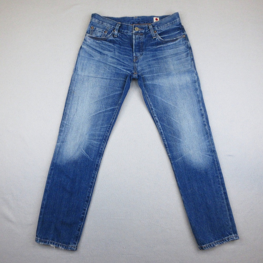Levi's 501 CT Jeans Women W25 L32 Blue Red Line Selvedge Made in Japan Tapered